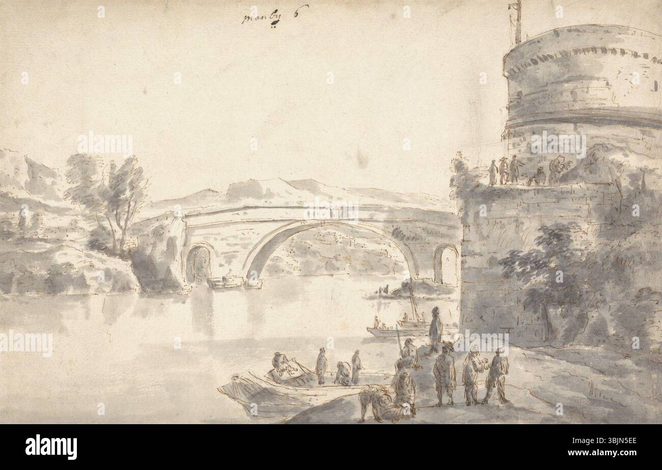 Gravure Ancienne Tivoli, Sepolcro Plautii E Ponte Lucano - Moschetti, 1855