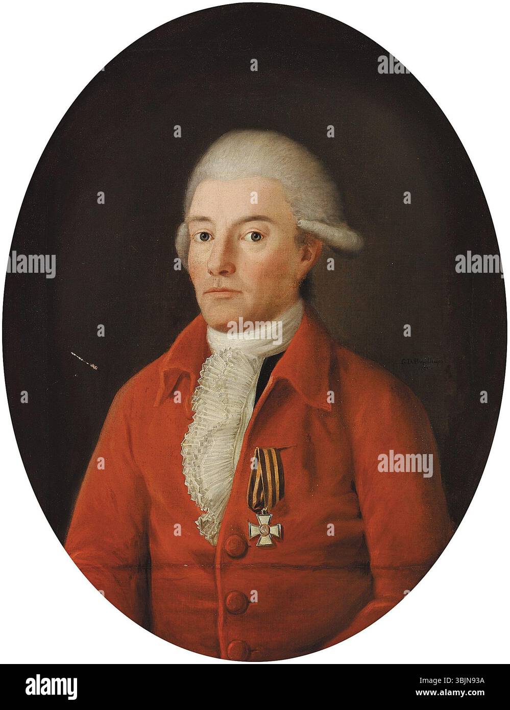 Il ritratto di Carl Probsthayn del 1790 di Caspar Wilhelm von Munthe af Morgenstierne cattura l'aristocratico in uno stile elegante e classico. Questa opera a olio su tela mette in risalto la natura solenne e raffinata del ritratto del XVIII secolo. Foto Stock