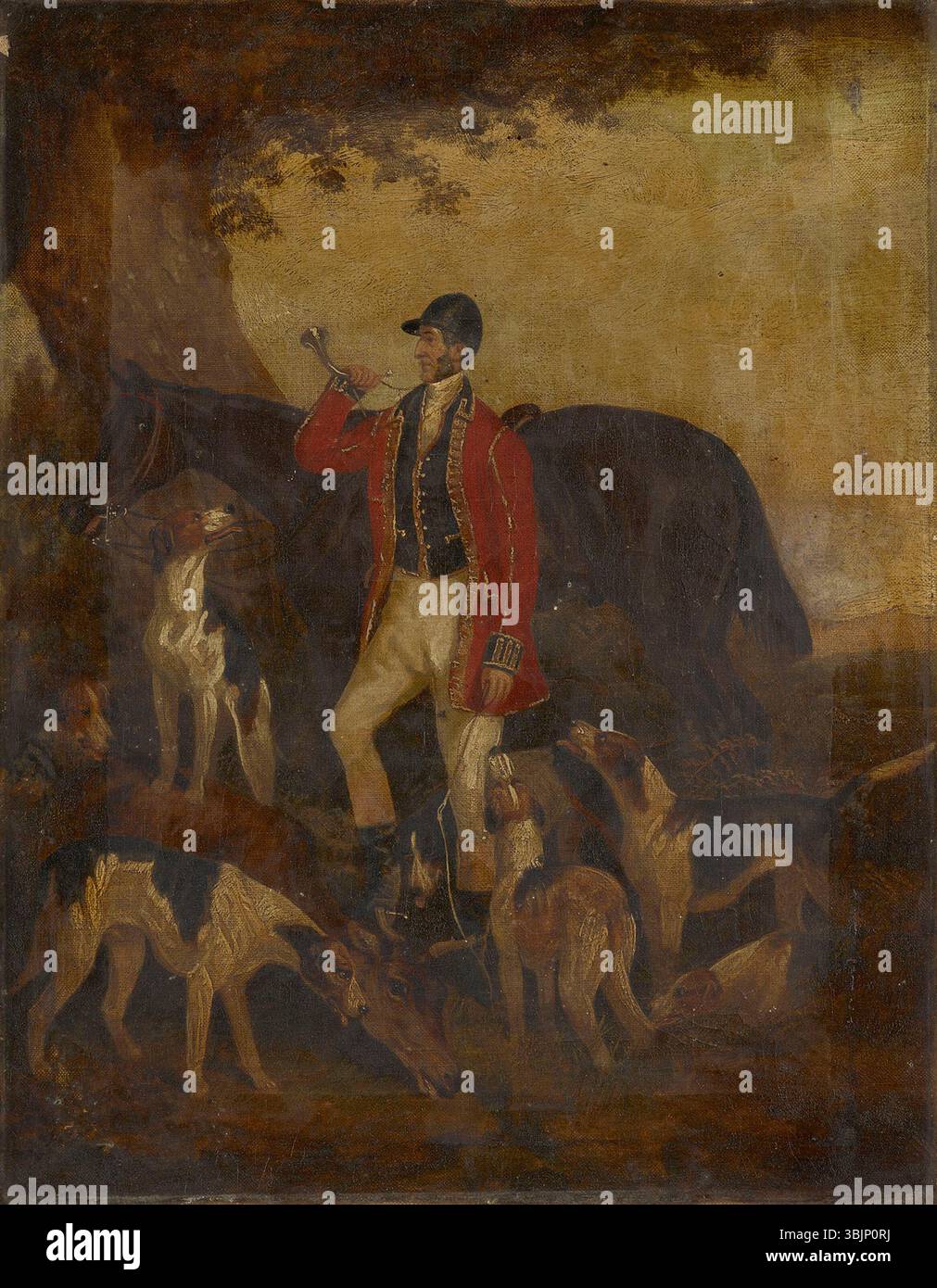 Questo ritratto del XIX secolo di Henry Barraud raffigura Charles Davis (1788-1866), una figura di importanza storica. Il dipinto ad olio, creato tra il 1845 e il 1849, mostra una rappresentazione formale di Davis nei suoi ultimi anni. Foto Stock