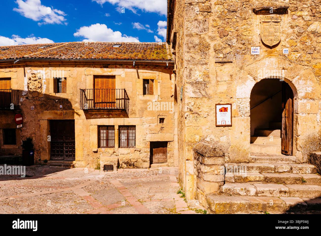 La prigione del Villaggio. Pedraza, Segovia, Castilla y León, Spagna, Europa Foto Stock