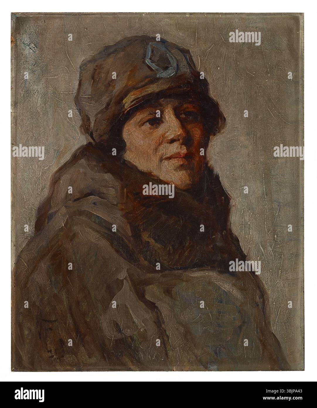 Ritratto di Myra Reynolds Richards dipinto nel 1924 da William J. Forsyth, olio su tela, parte della collezione del Museo d'Arte di Indianapolis. Foto Stock