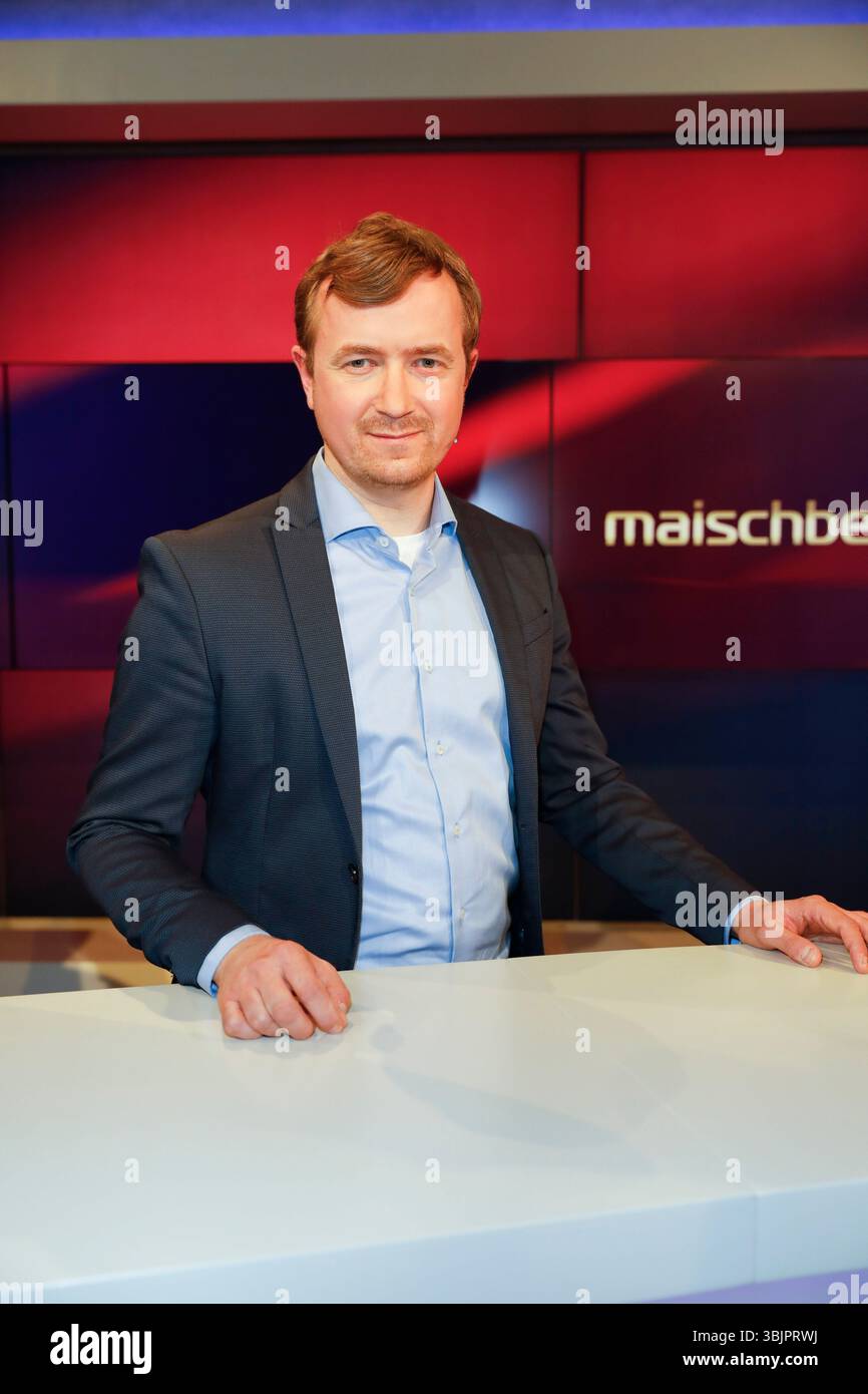 Demian von Osten in der ARD-Talkshow 'maischberger' im WDR Studio B. Köln, 25.04.2023 Foto Stock
