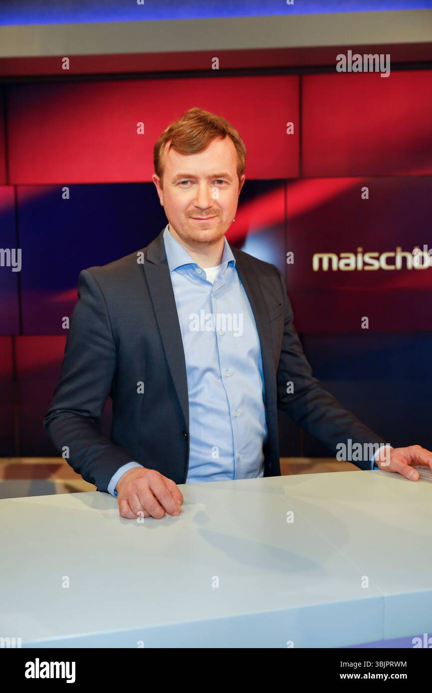Demian von Osten in der ARD-Talkshow 'maischberger' im WDR Studio B. Köln, 25.04.2023 Foto Stock