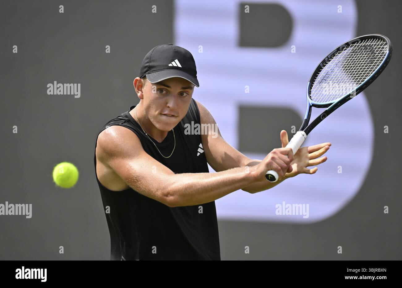 Justin Engel GER Action Tennis, ATP 250, BOSS Open 2025, Stoccarda, Baden-Wuerttemberg, Germania, Europa Foto Stock