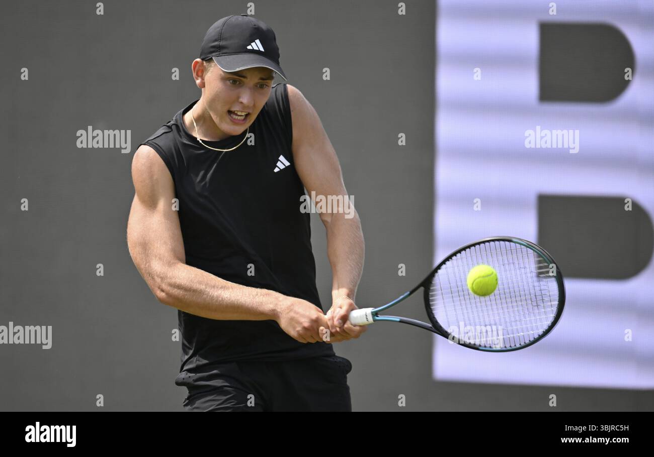 Justin Engel GER Action Tennis, ATP 250, BOSS Open 2025, Stoccarda, Baden-Wuerttemberg, Germania, Europa Foto Stock