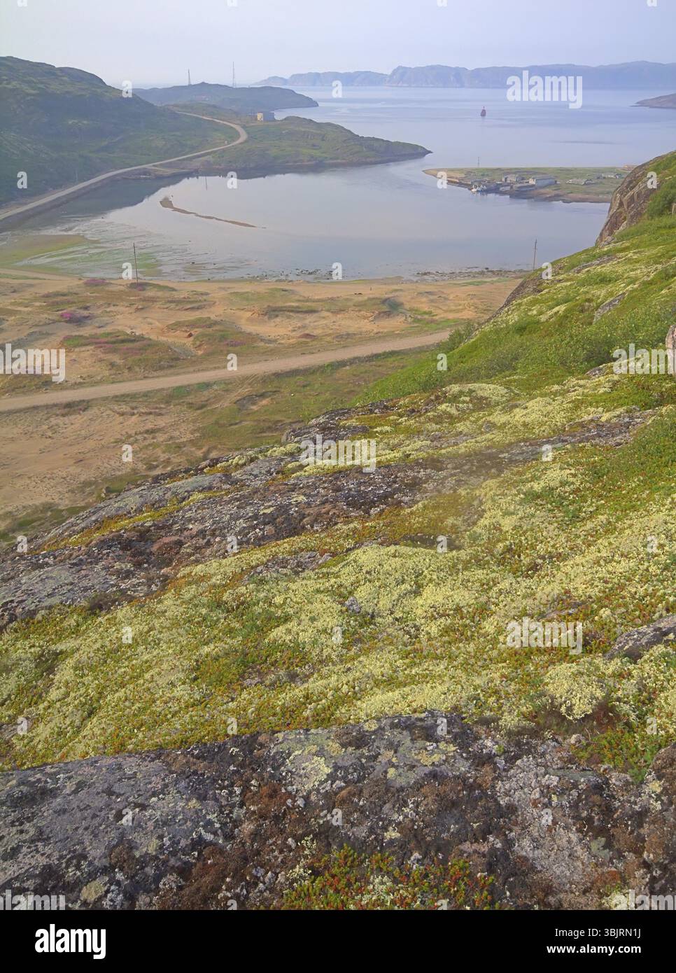 Paesaggi del nord sulle rive del Mare di Barents Foto Stock