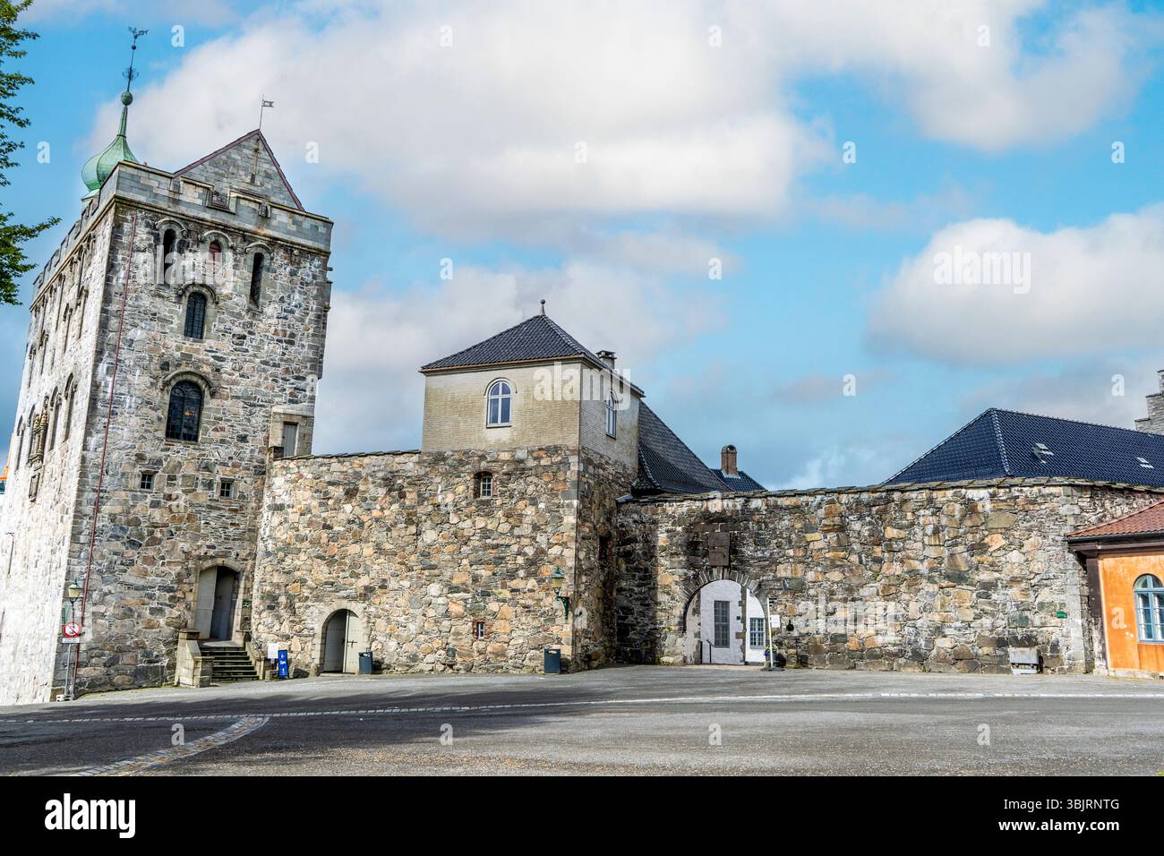 Fortezza di Bergenhus, iconico castello medievale a Bergen, Norvegia Foto Stock