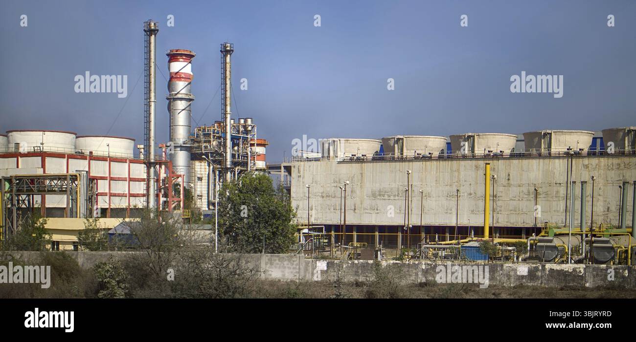 Industria chimica. Chemical company in India. Raffineria. Prove di crescita economica indiana, la crescita del PIL Foto Stock