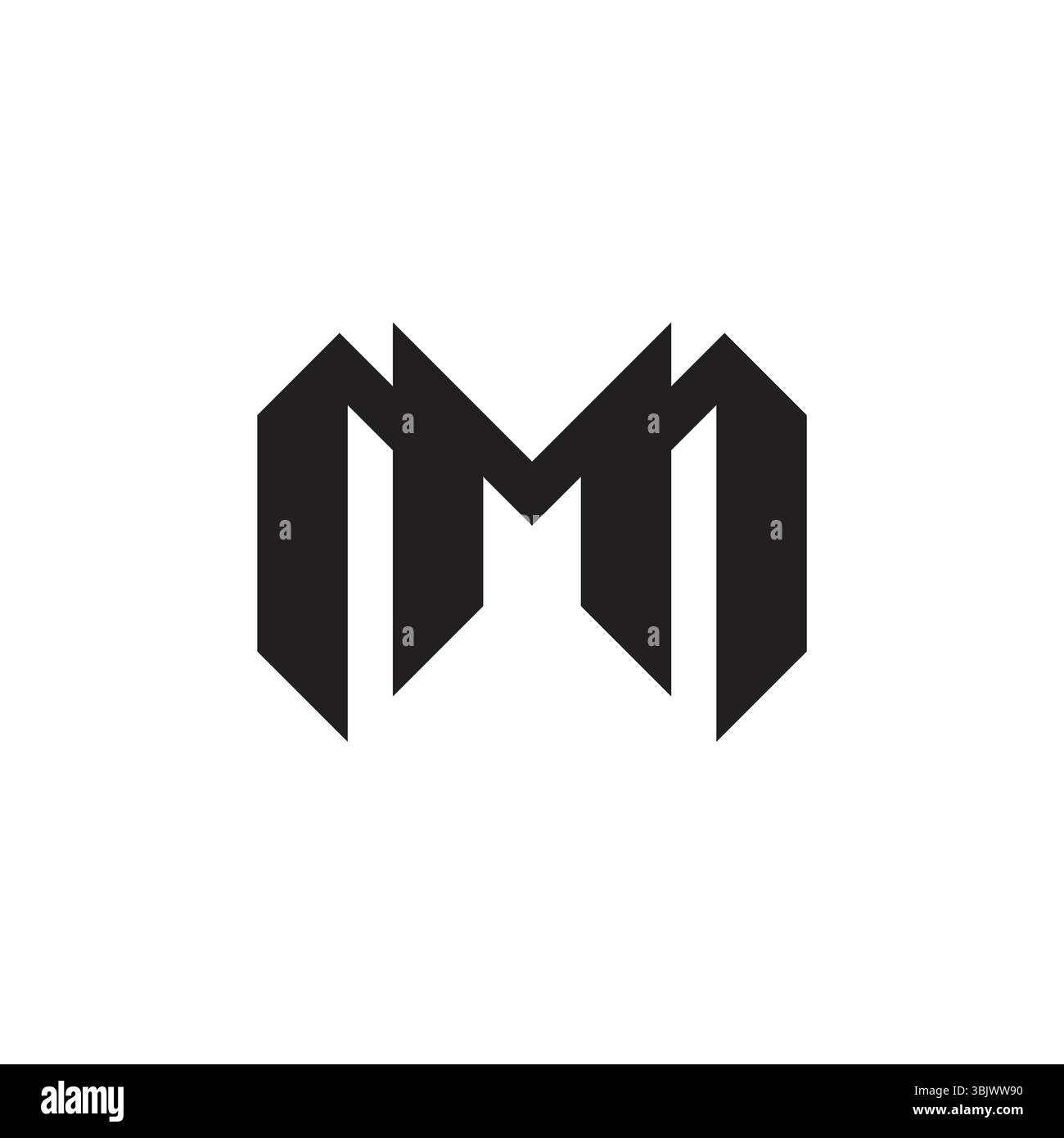 costruzione in formato letter mm robusto e semplice vettore con logo geometrico Illustrazione Vettoriale