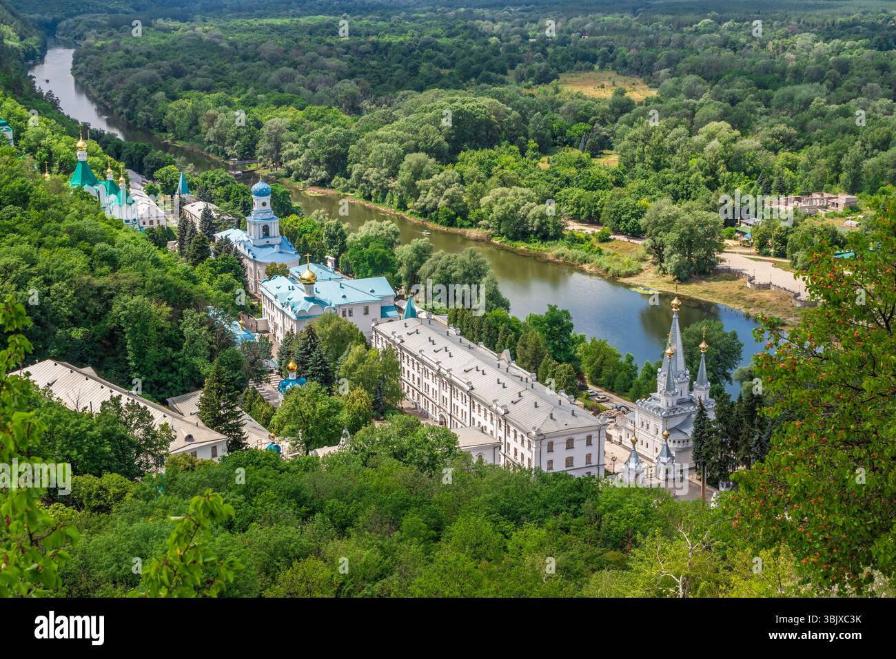 Le Sacre montagne Lavra a Svyatogorsk, Ucraina Foto Stock