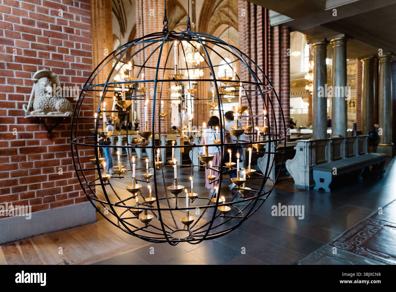 Vista interna della chiesa di Storkyrkan a Stoccolma Foto Stock