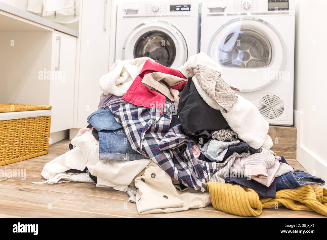 Vestiti sporchi Foto Stock