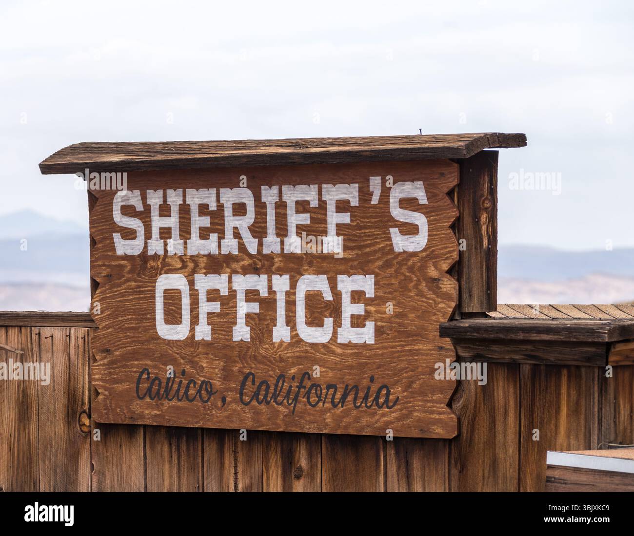 Ufficio dello sceriffo a Calico. Calico è una città fantasma della contea di San Bernardino, California, Stati Uniti Foto Stock