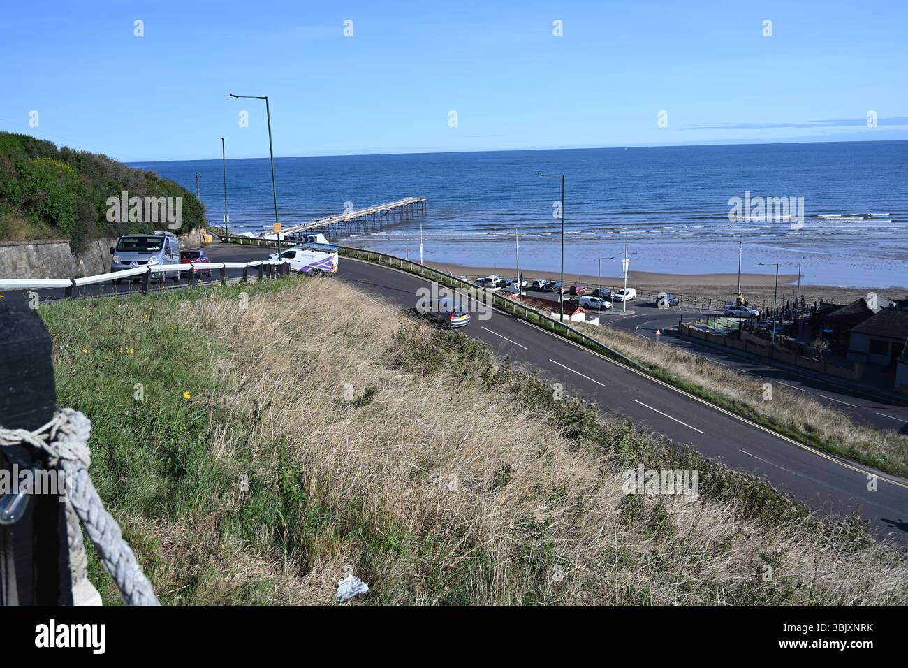 Saltburn Road, Saltburn by the Sea, località balneare vittoriana britannica, North Yorkshire Foto Stock