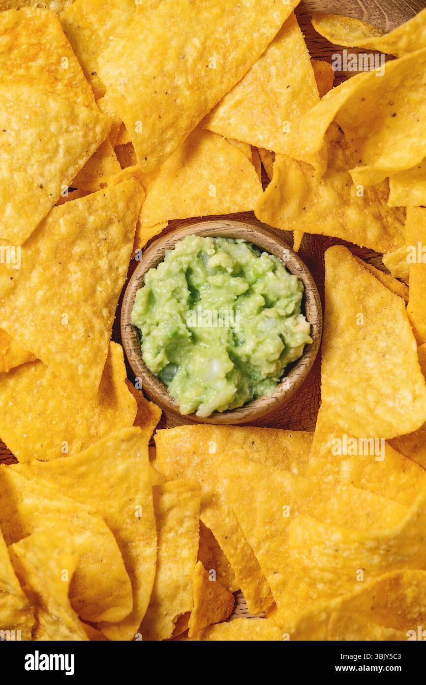 Patatine di tortilla nacho Foto Stock