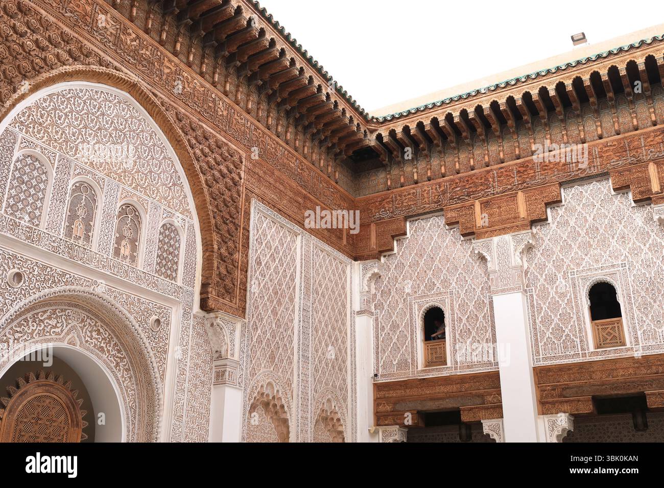 Madrasa Ben Youssef di Marrakech Foto Stock