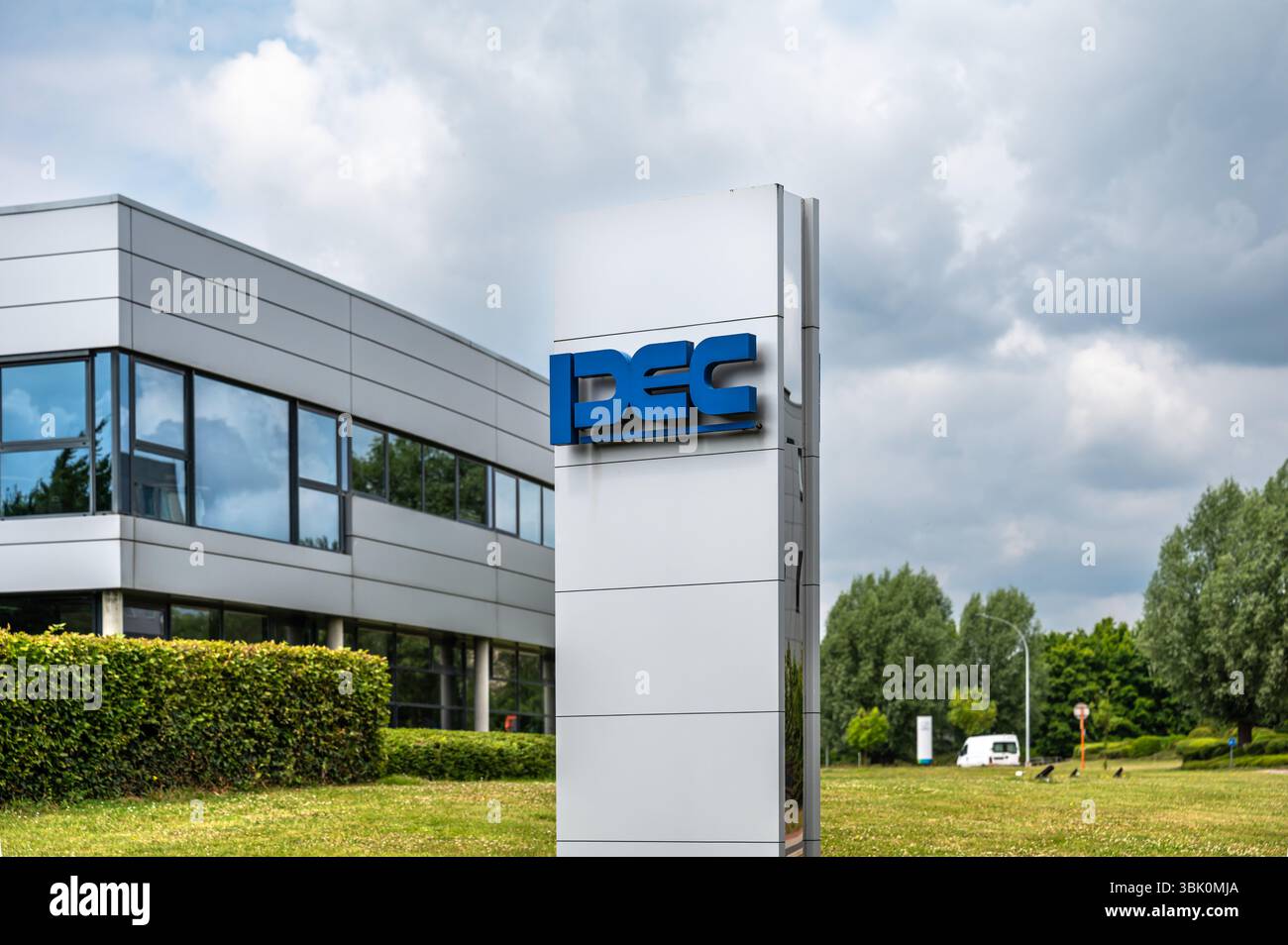 La società PEC per lo stoccaggio di energia e la gestione del contante a Lovanio, regione del Brabante fiammingo, Belgio 9 giugno 2025 Foto Stock