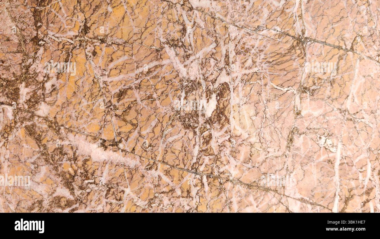 Grana di marmo marrone ornata Foto Stock
