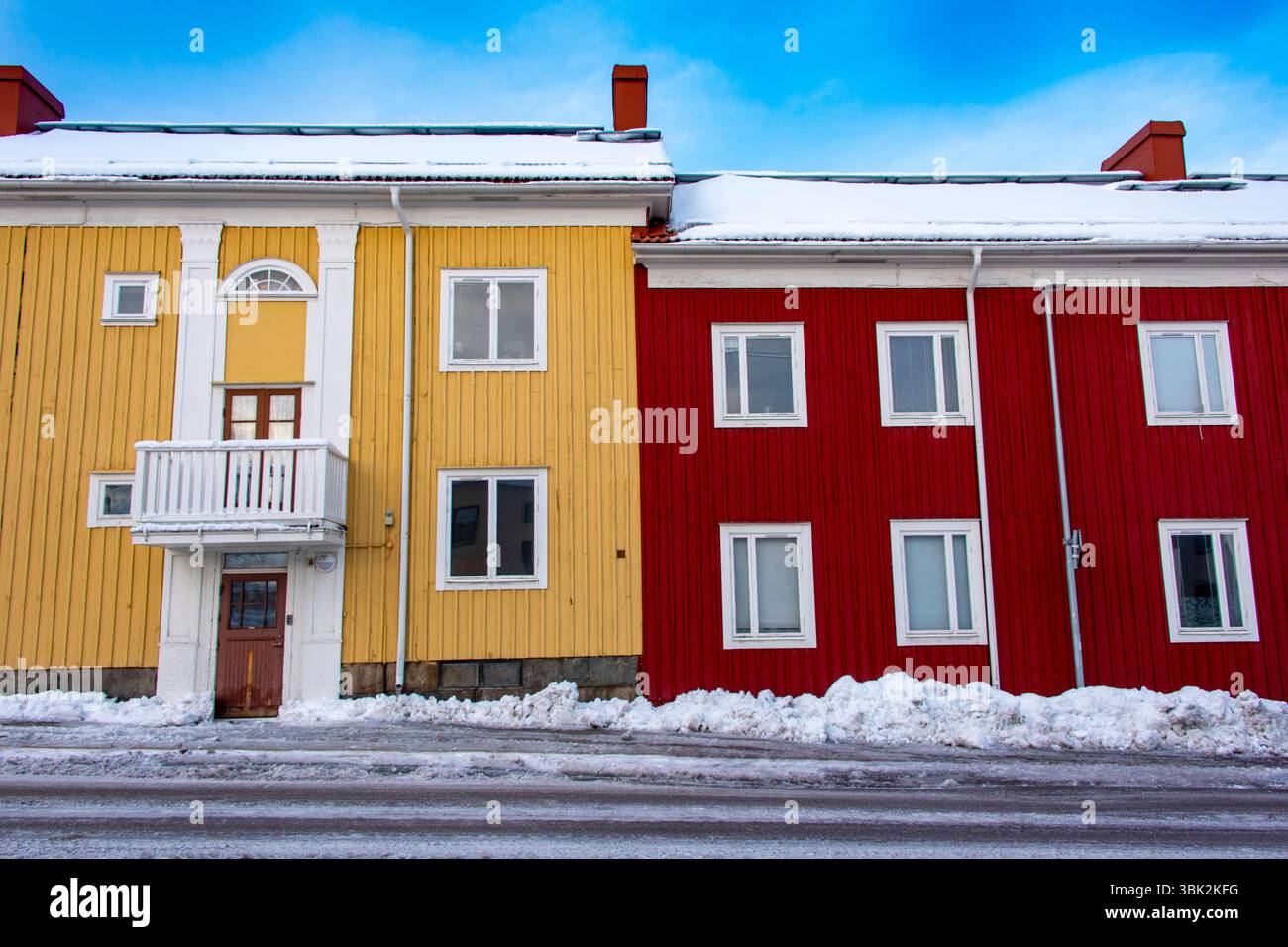Unità residenziali a Kiruna - Svezia Foto Stock