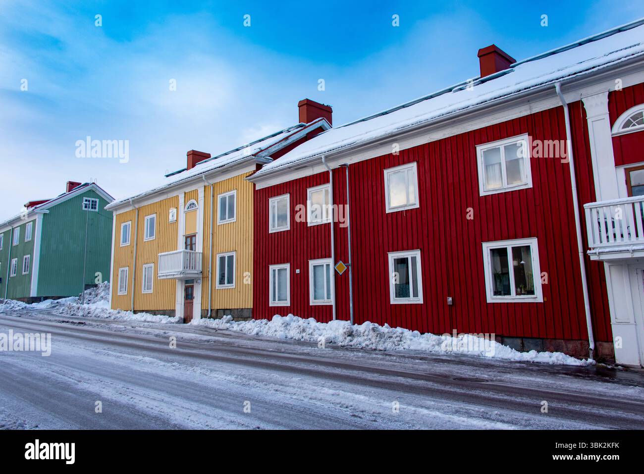 Unità residenziali a Kiruna - Svezia Foto Stock
