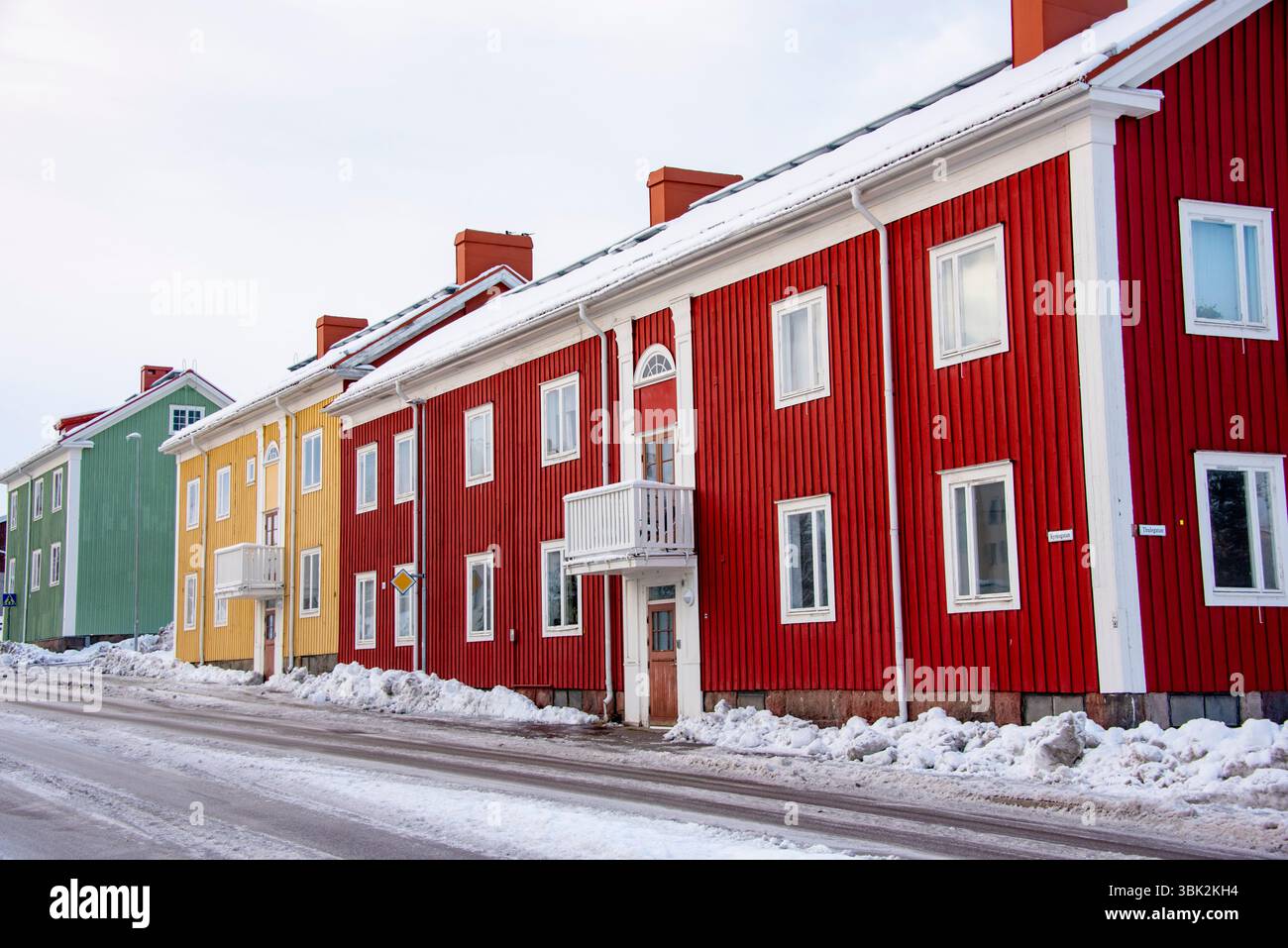Unità residenziali a Kiruna - Svezia Foto Stock