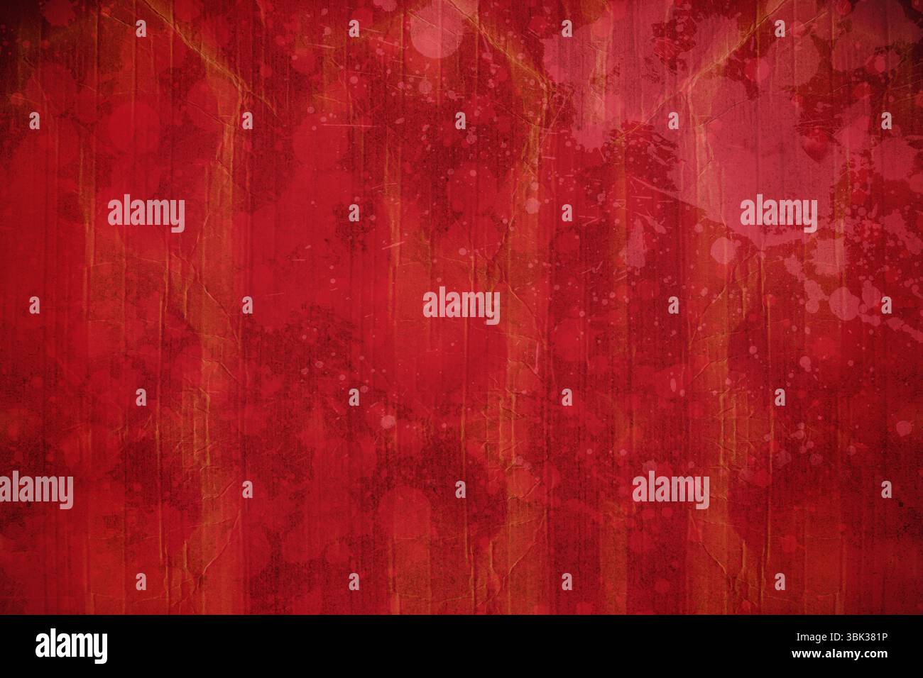 Lo sfondo grunge rosso astratto mostra le texture delle pareti e gli effetti di vernice stratificati Foto Stock