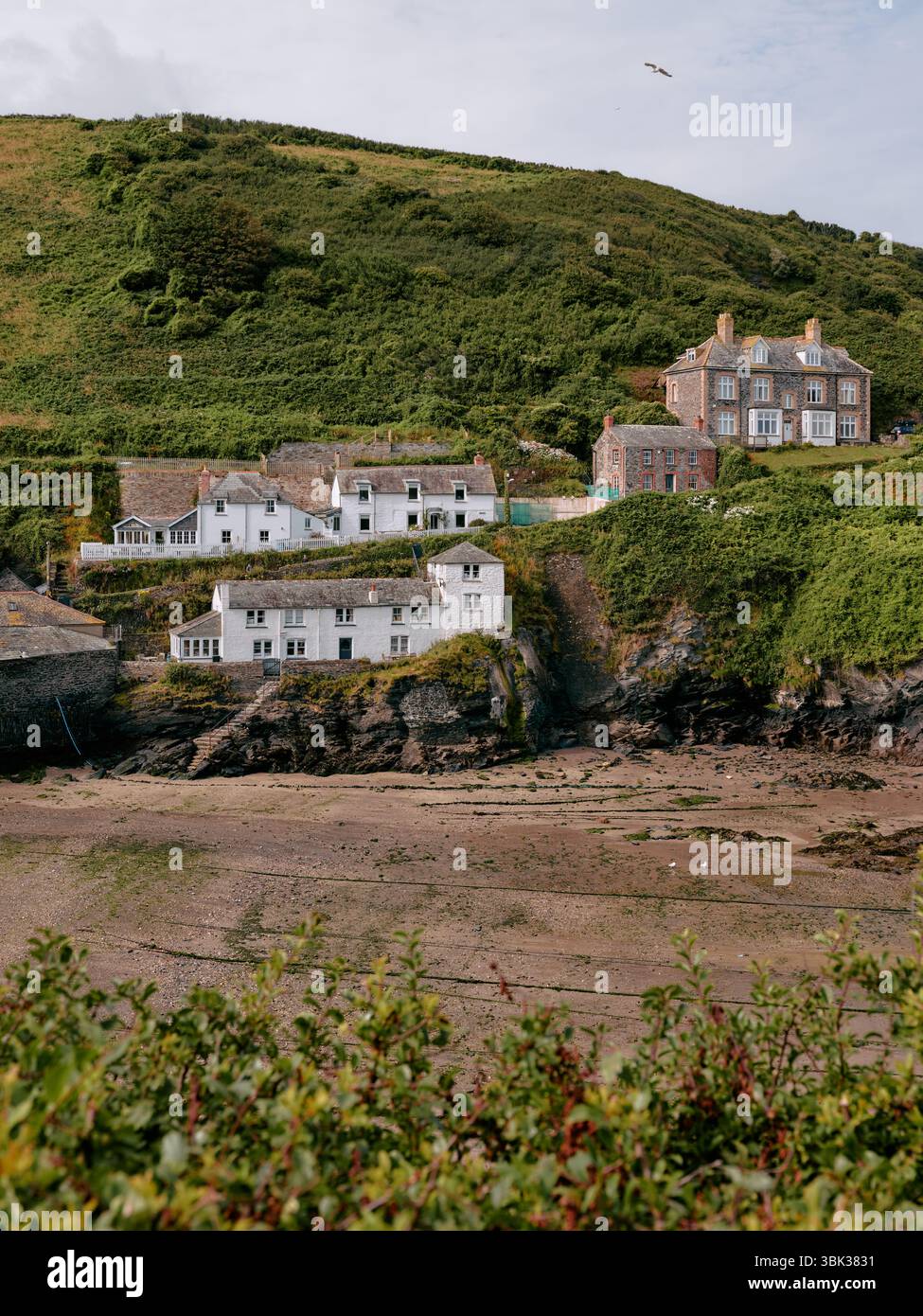 Port Isaac, un piccolo villaggio di pescatori sulla costa atlantica della Cornovaglia settentrionale, Inghilterra, Regno Unito Foto Stock