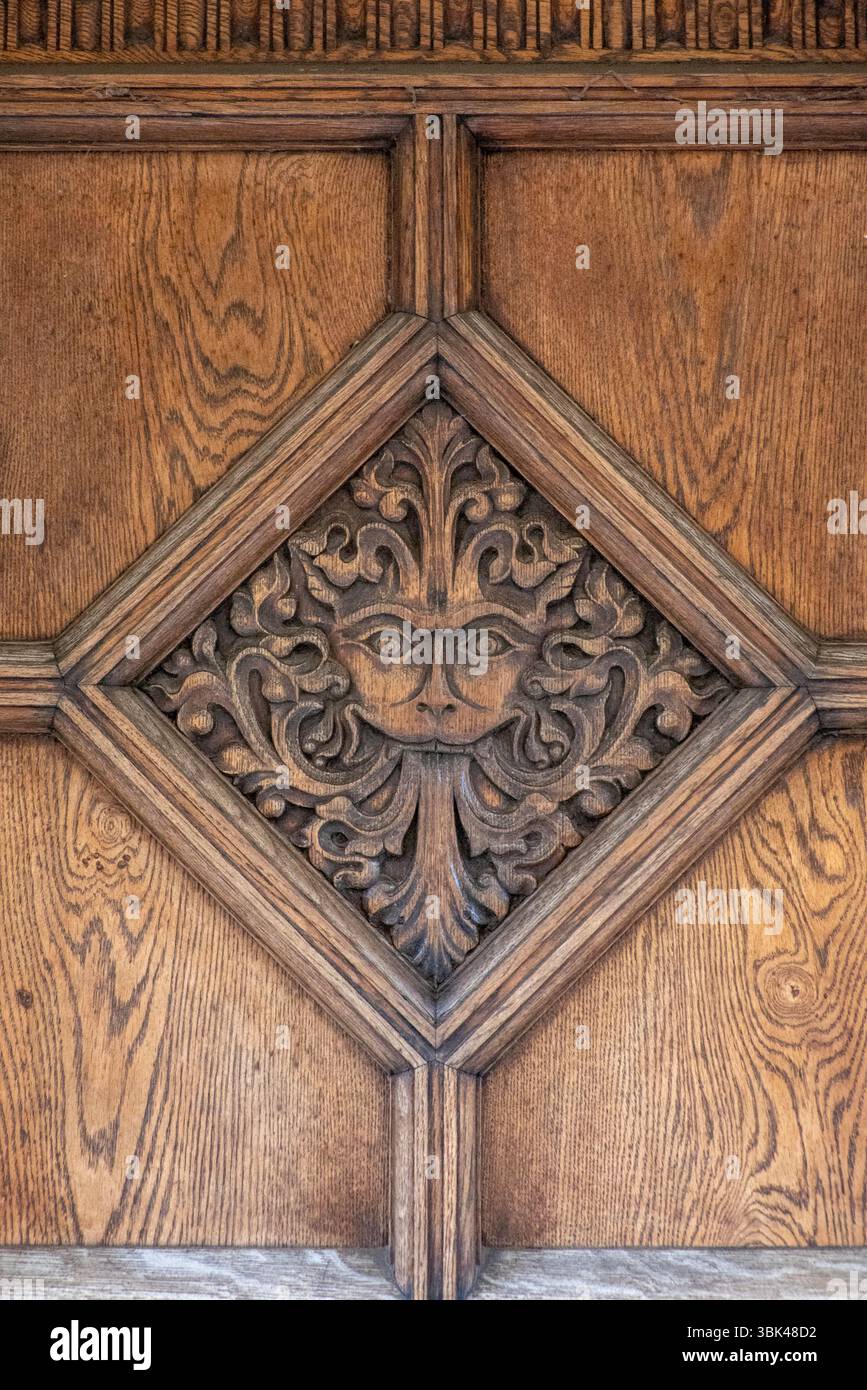Incidere su una porta a Oxford, si dice che abbia ispirato il personaggio di CS Lewis Aslan, da il leone, la strega e l'armadio Foto Stock