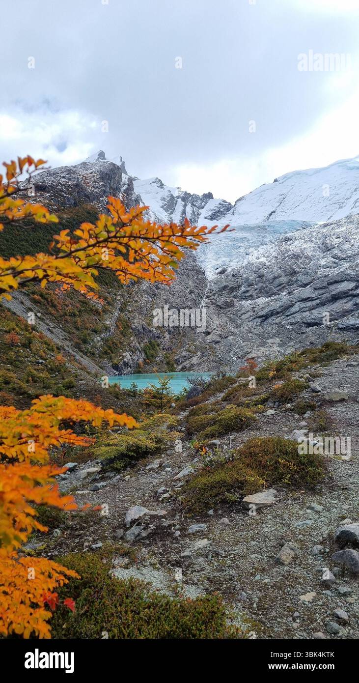 Lago Huemul in autunno, El Chalten, Argentina Foto Stock
