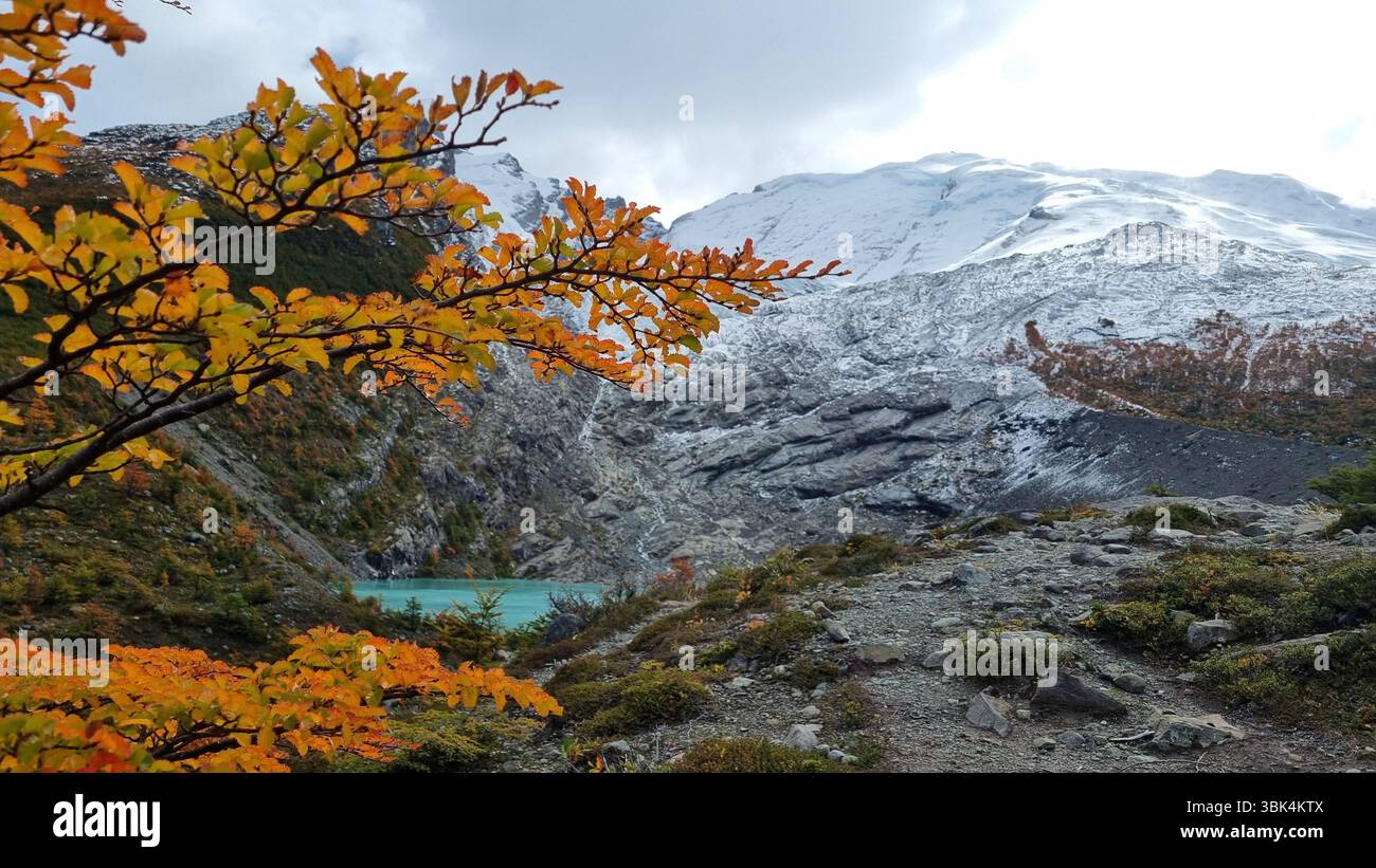 Lago Huemul in autunno, El Chalten, Argentina Foto Stock