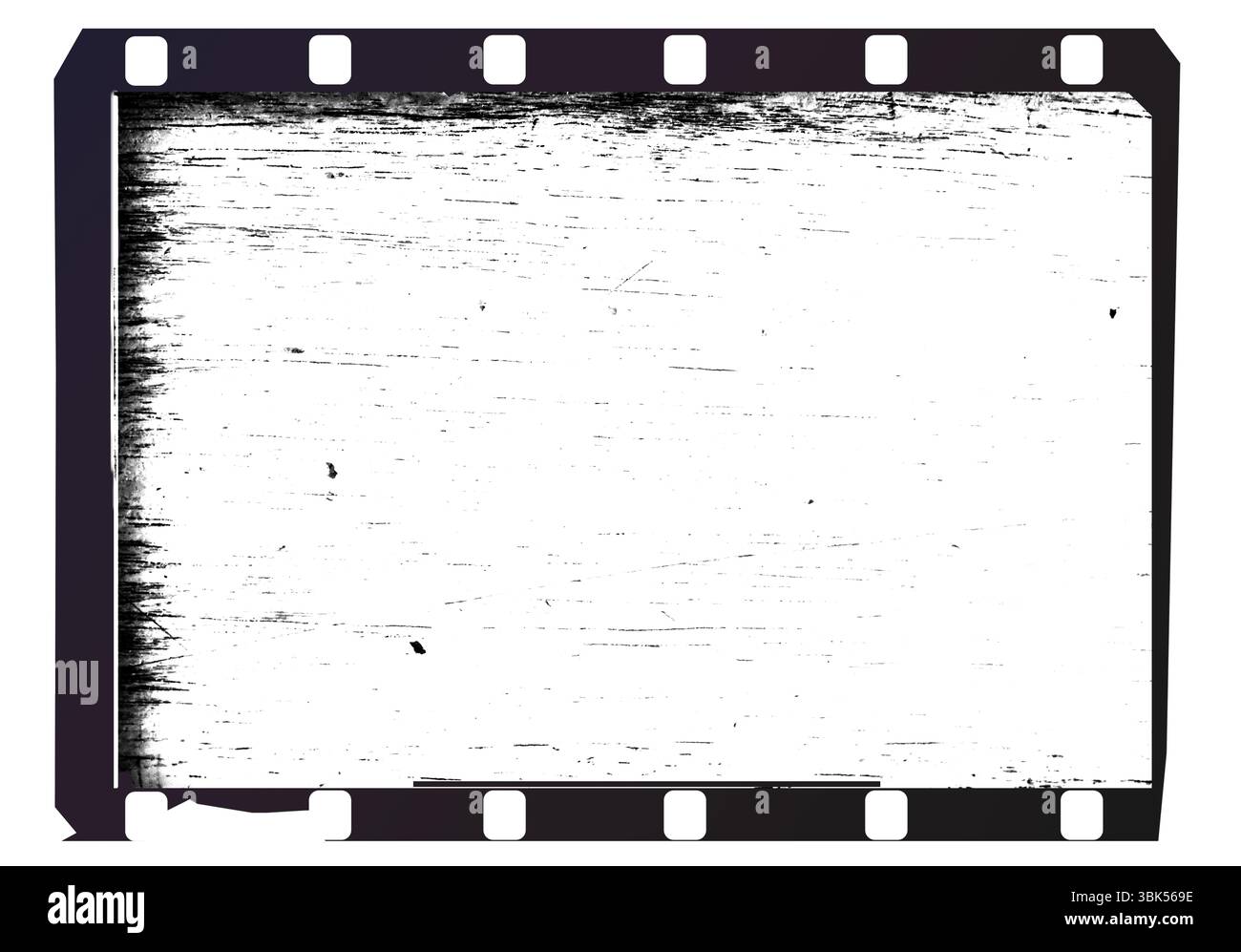 telaio vuoto del mockup di pellicola grungy Foto Stock