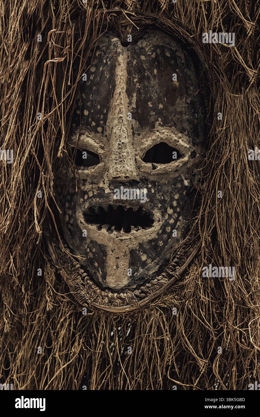 Vera maschera africana di foto di primo piano tribali Foto Stock