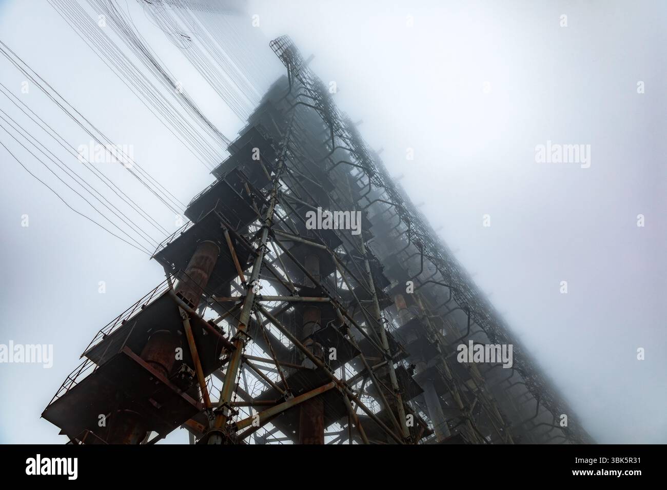Duga complesso di antenna a Chernobyl zona di esclusione 2019 closeup Foto Stock