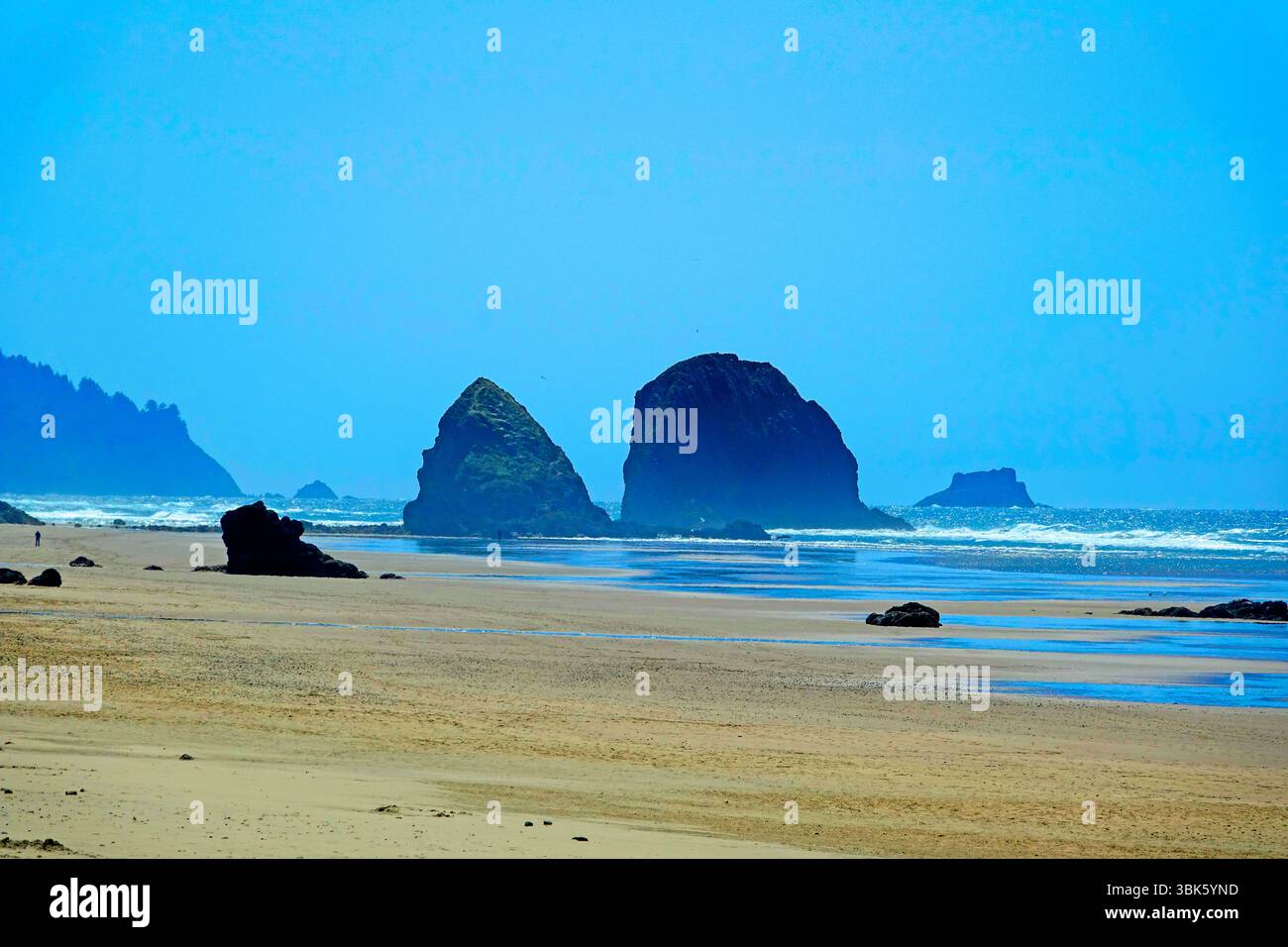 Cannon Beach, Oregon, sulla costa del Pacifico, con fienili USA USA. Creato nel 05.20.25 Foto Stock