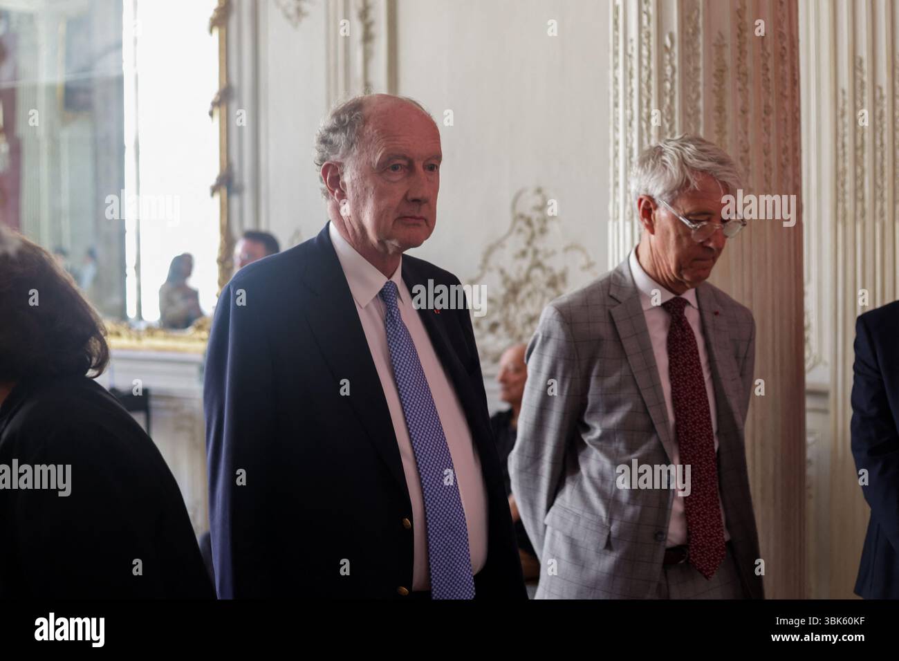 Parigi, Francia. 18 giugno 2025. Yves de Gaulle - Rachida dati, Ministro della Cultura - inaugurazione della presentazione del manoscritto dell'appello del generale de Gaulle del 18 giugno presso l'Archivio Nazionale il 18 giugno 2025 a Parigi, Francia. Foto di Nasser Berzane/ABACAPRESS.COM credito: Abaca Press/Alamy Live News Foto Stock