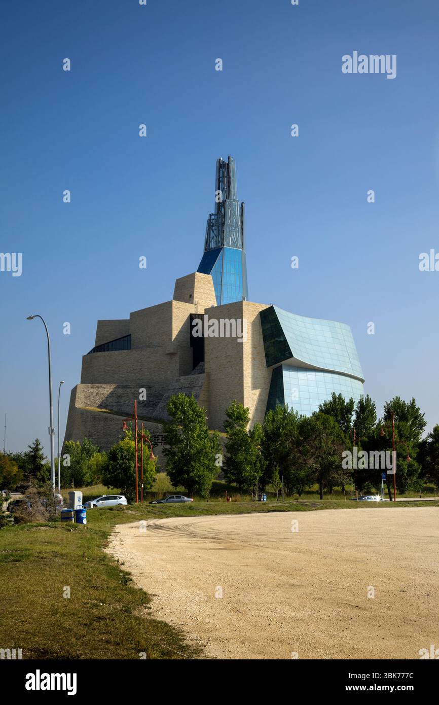 Museo canadese per i diritti umani nel centro di Winnipeg, Manitoba, Canada Foto Stock