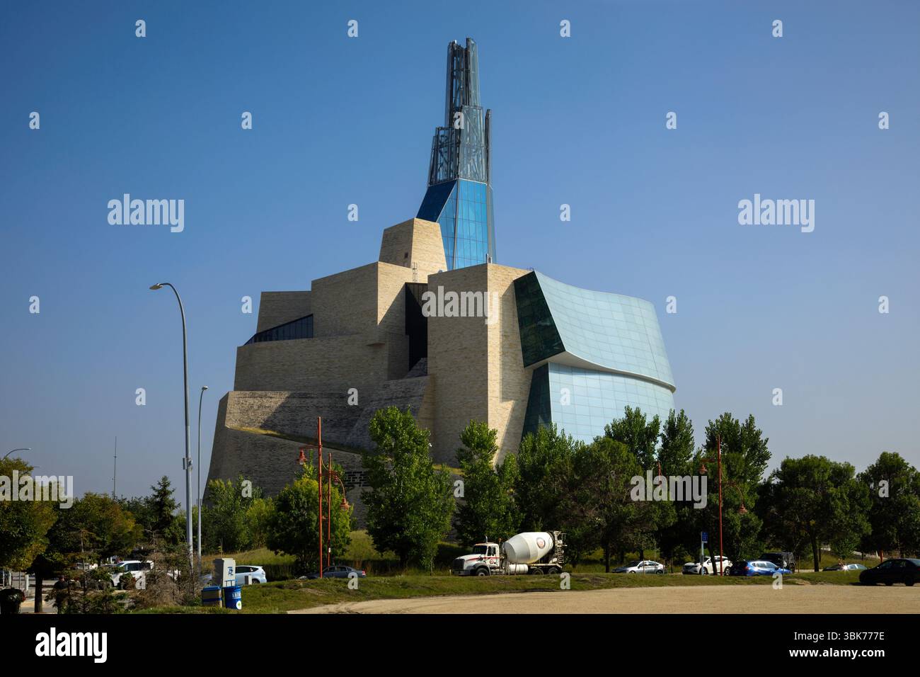 Museo canadese per i diritti umani nel centro di Winnipeg, Manitoba, Canada Foto Stock