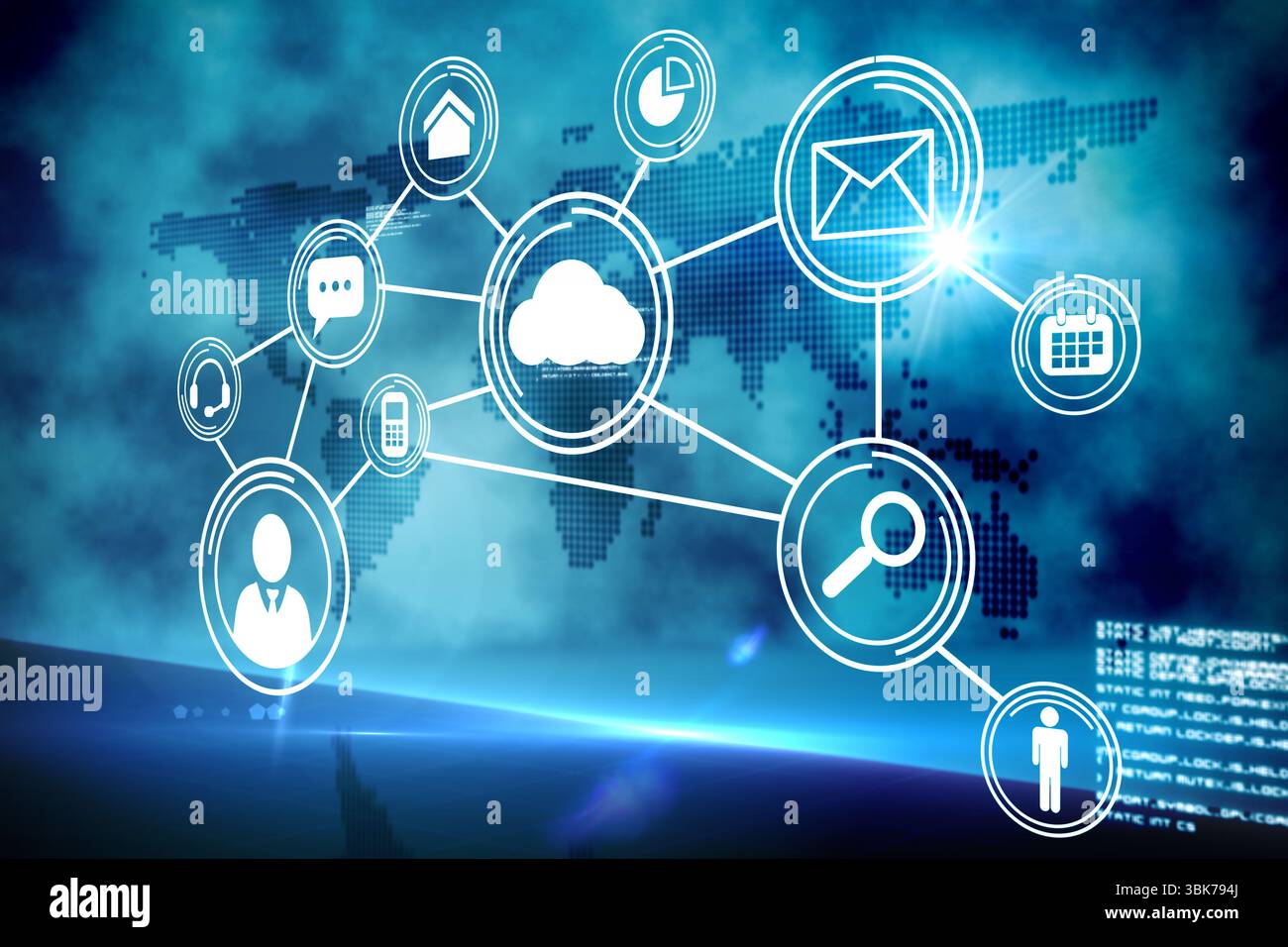 La tecnologia avveniristica interfaccia Foto Stock