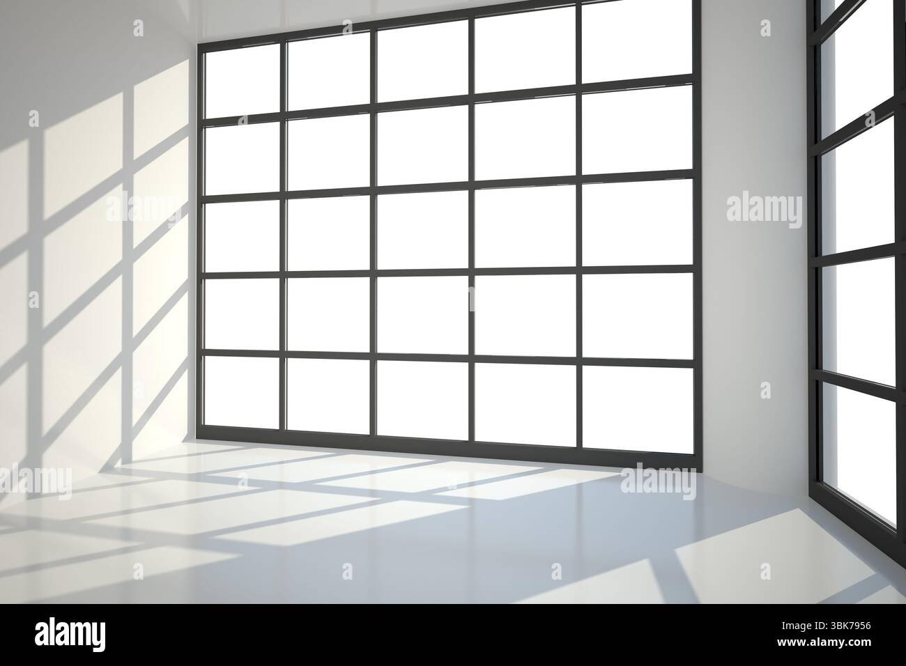 Camera con un sacco di finestre Foto Stock