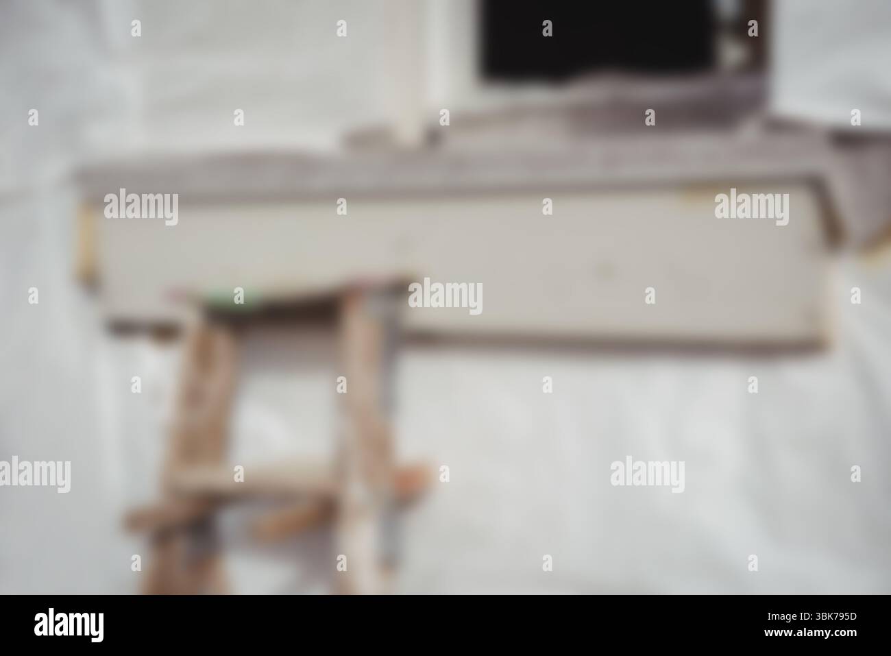 Scala per parete in cantiere Foto Stock