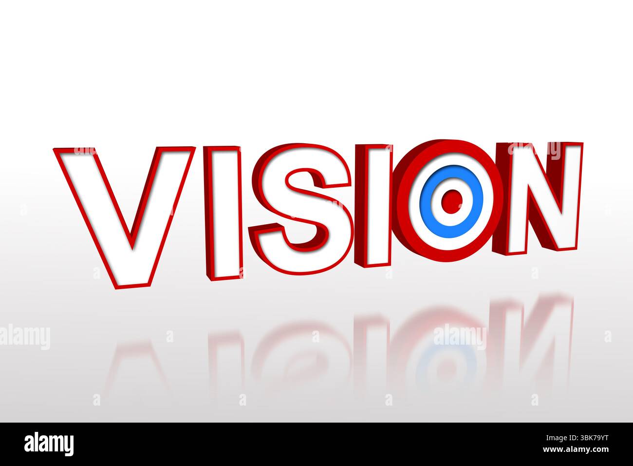 La visione di parola con obiettivo Foto Stock