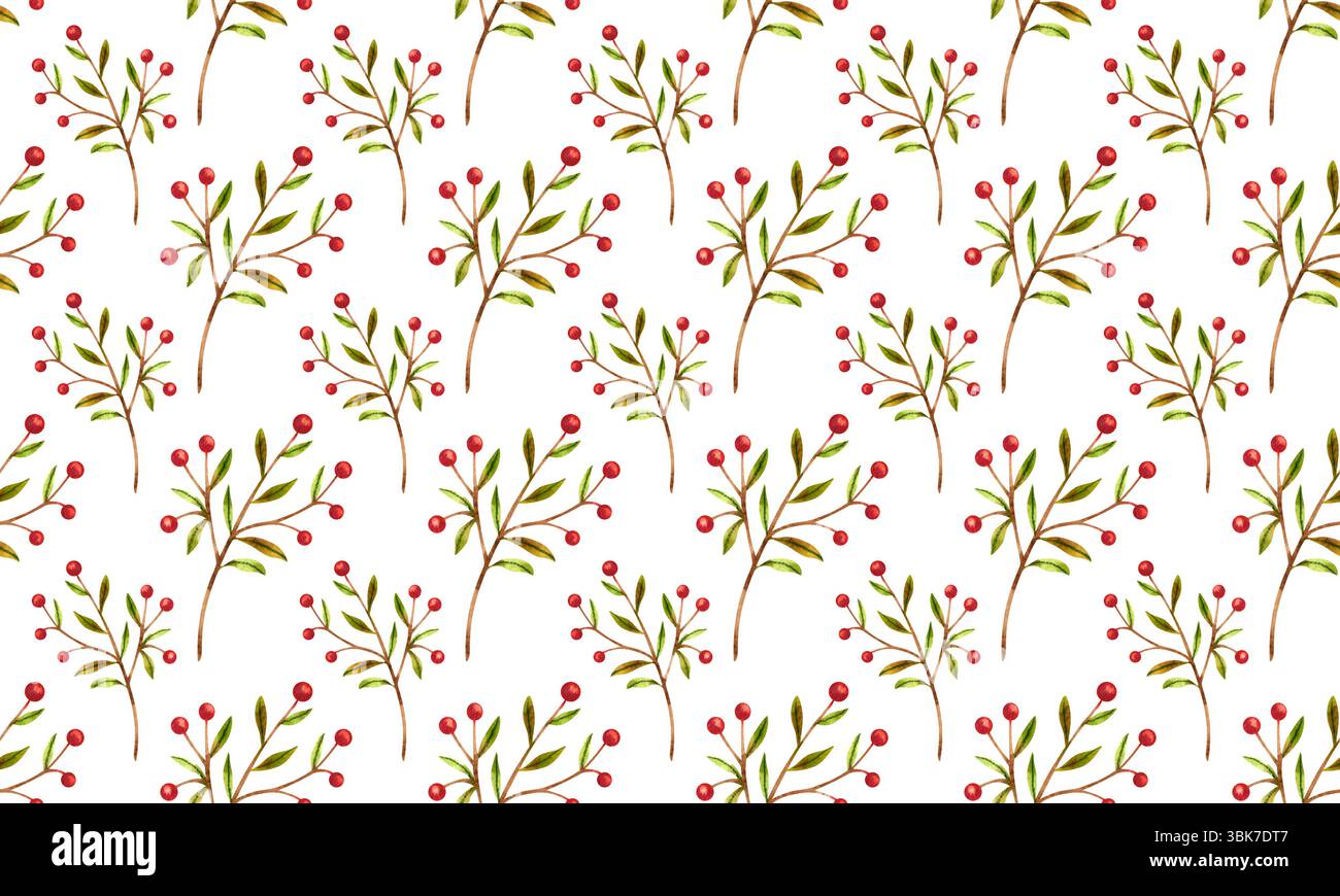 Motivo senza cuciture con foglie autunnali ad acquerello su sfondo bianco. Illustrazione disegnata a mano per il tuo design, la stampa, il tessuto Foto Stock