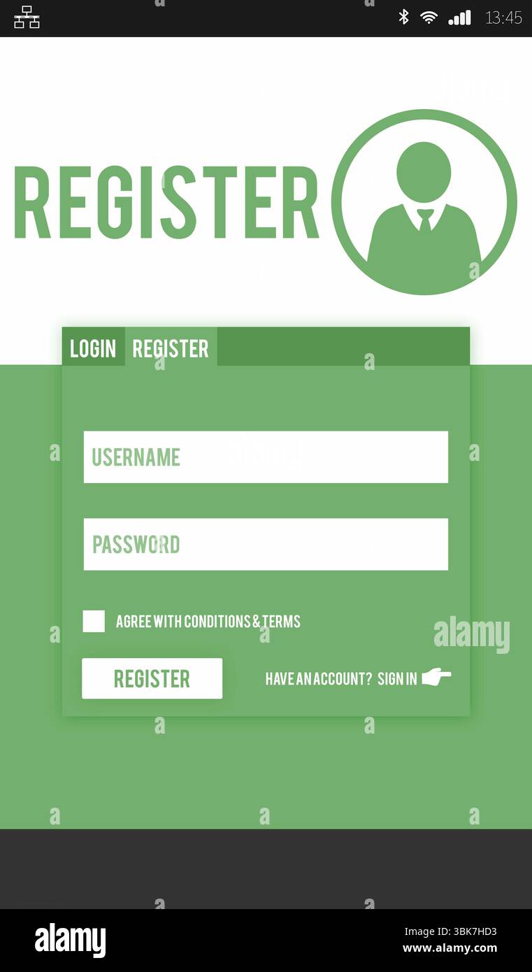 Applicazione di registrazione telefonica Foto Stock