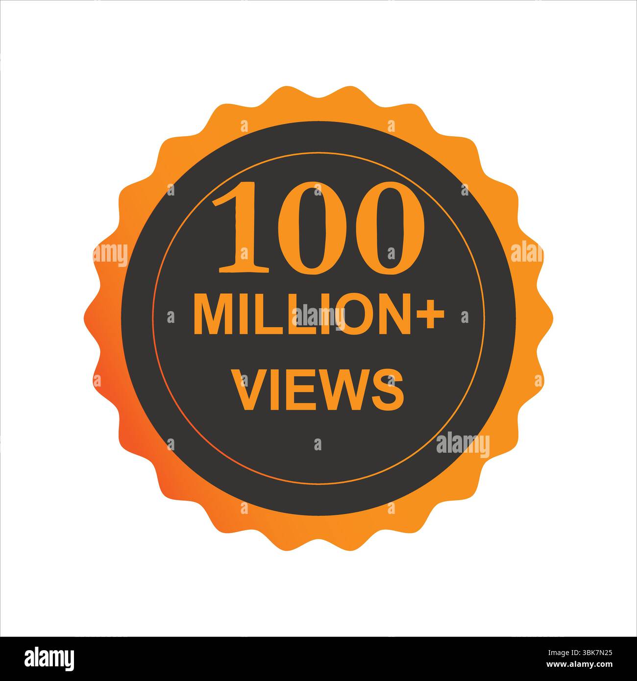 100 Million Views Celebration Vector – Grazie oltre 100 milioni di visualizzazioni Social Media Milestone Post con Circular background Design Illustrazione Vettoriale