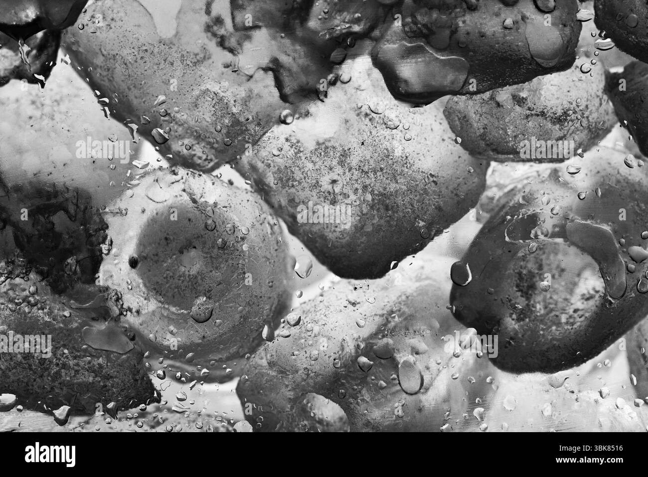 Cubetti di ghiaccio come sfondo texture primo piano foto Foto Stock