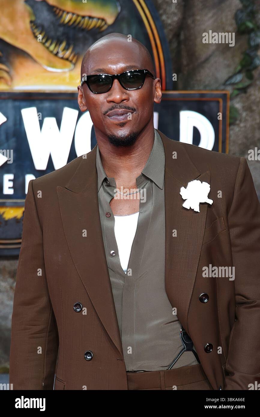 Mahershala Ali partecipa alla prima tedesca di Jurassic World Rebirth, Zoo Palast Foto Stock
