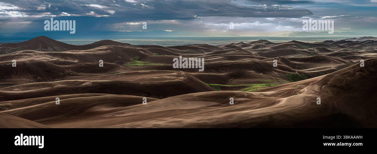 Great Sand Dunes National Monument, situato nella San Luis Valley, Colorado meridionale Foto Stock