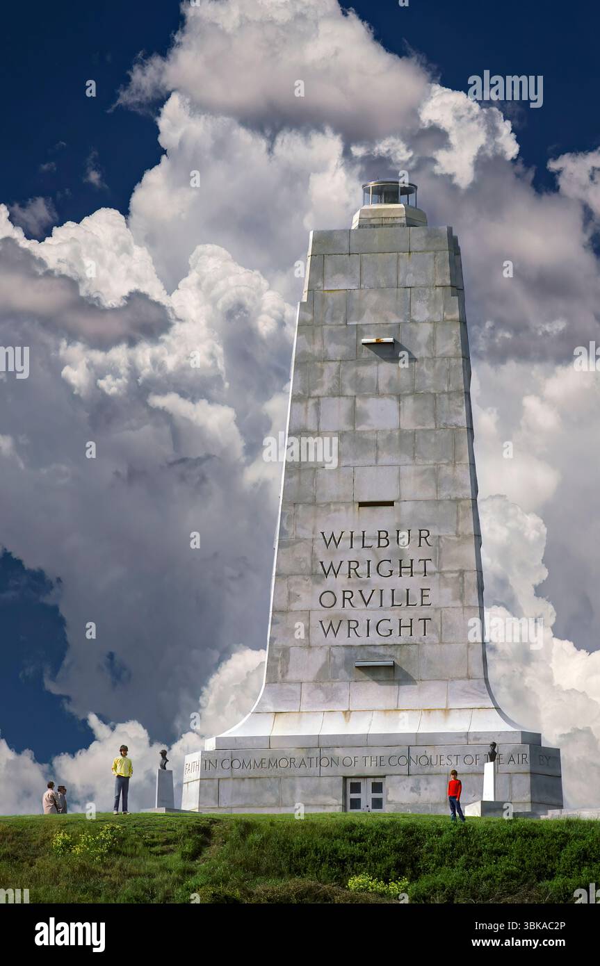 Wright Brothers National Memorial, Kitty Hawk, North Carolina Foto Stock