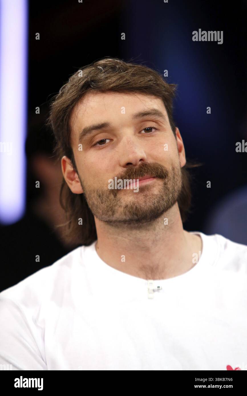 Rick Zabel, sportivo, ciclista, ospite del programma televisivo NDR Talk Show presso gli studi NDR di Amburgo, Germania, Europa Foto Stock