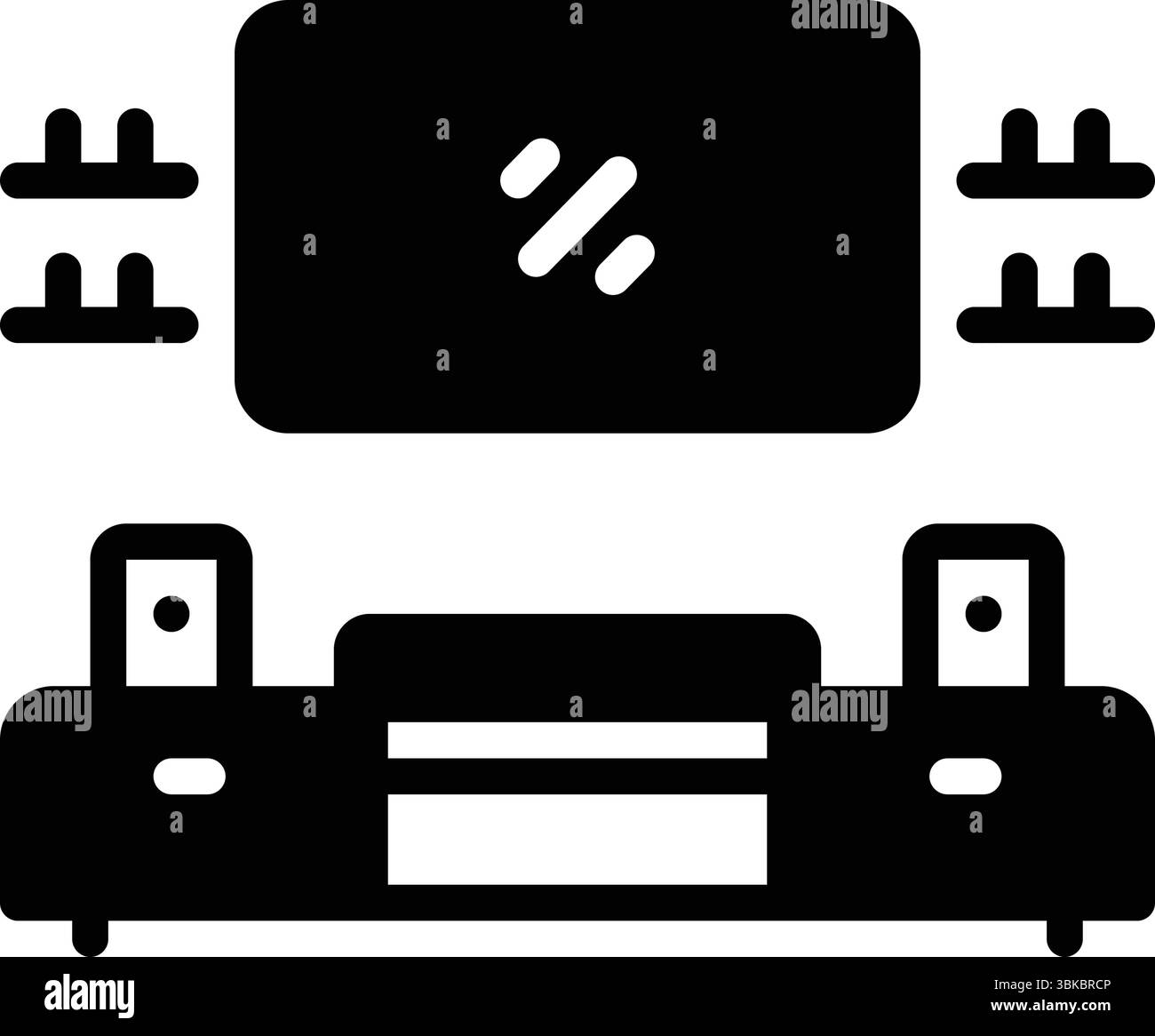 Icona per tv, tv Illustrazione Vettoriale